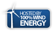 We're completely hosted by renewable wind energy.